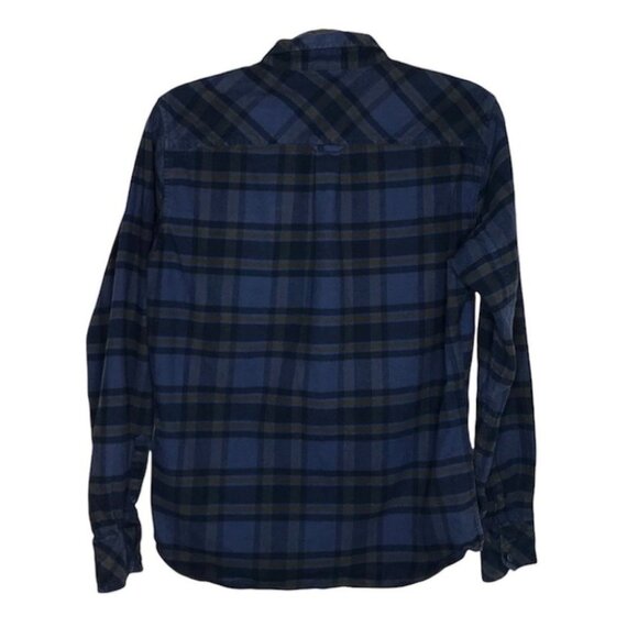 Helly Hansen Blue  Flannel Long Sleeve Button Down Shirt - Picture 3 of 4
